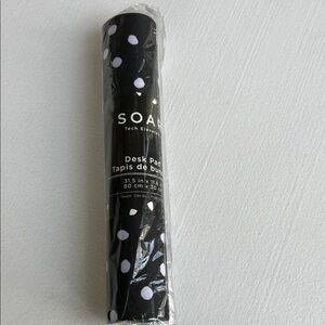 SOAR Black and White Polka Dot Desk Pad